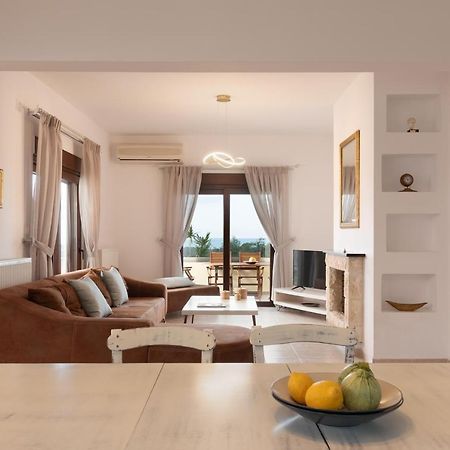 Family Villa Rousa In Rethymno With Pool, Bbq And Kids Area Loutra Exterior foto