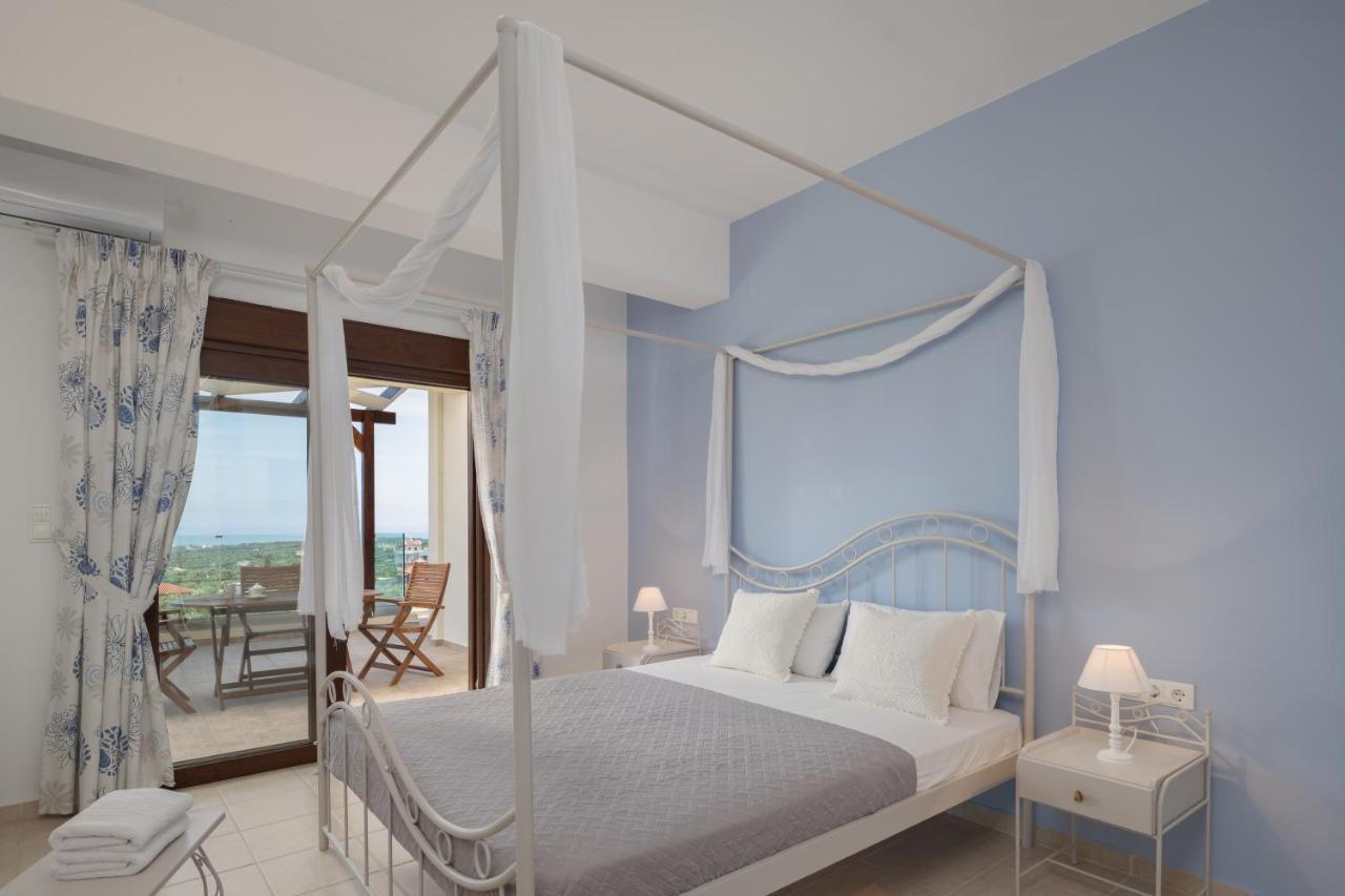 Family Villa Rousa In Rethymno With Pool, Bbq And Kids Area Loutra Exterior foto
