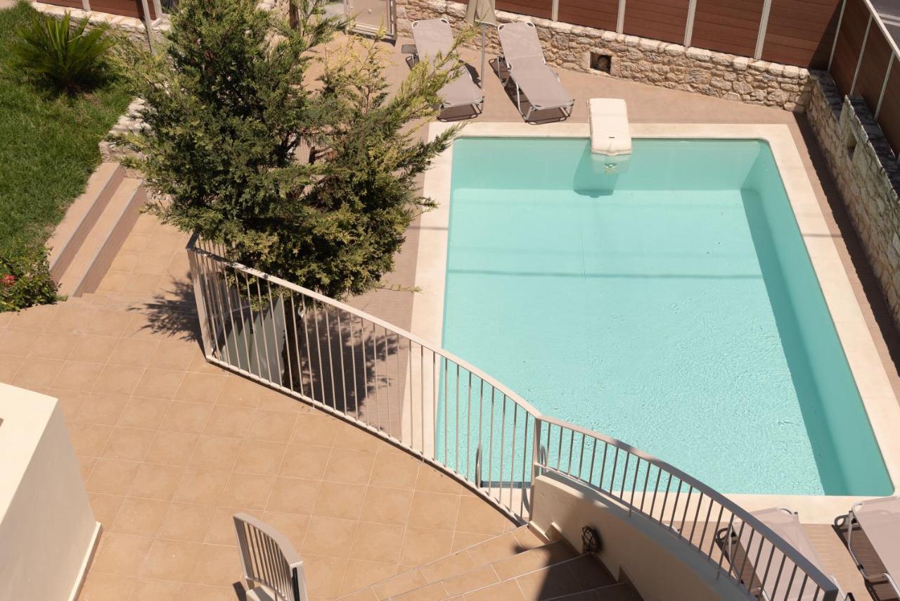 Family Villa Rousa In Rethymno With Pool, Bbq And Kids Area Loutra Exterior foto