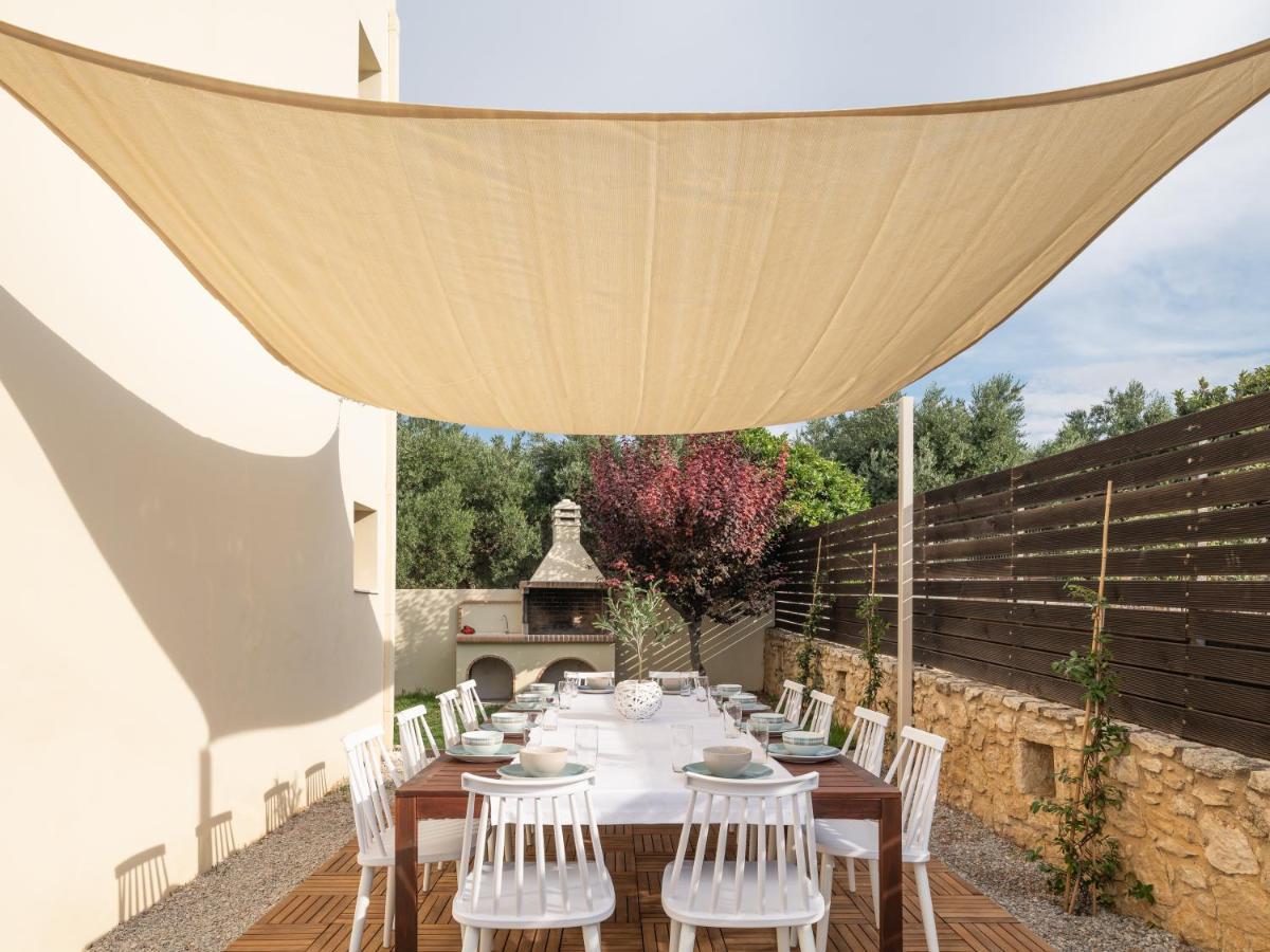 Family Villa Rousa In Rethymno With Pool, Bbq And Kids Area Loutra Exterior foto